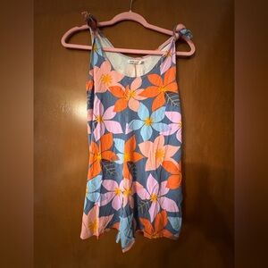 Fighting Eel Floral Kids Romper - Orange, Pink, Blue